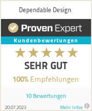 Dependable Design - Website günstig erstellen lassen - ProvenExpert-Bewertungssiegel